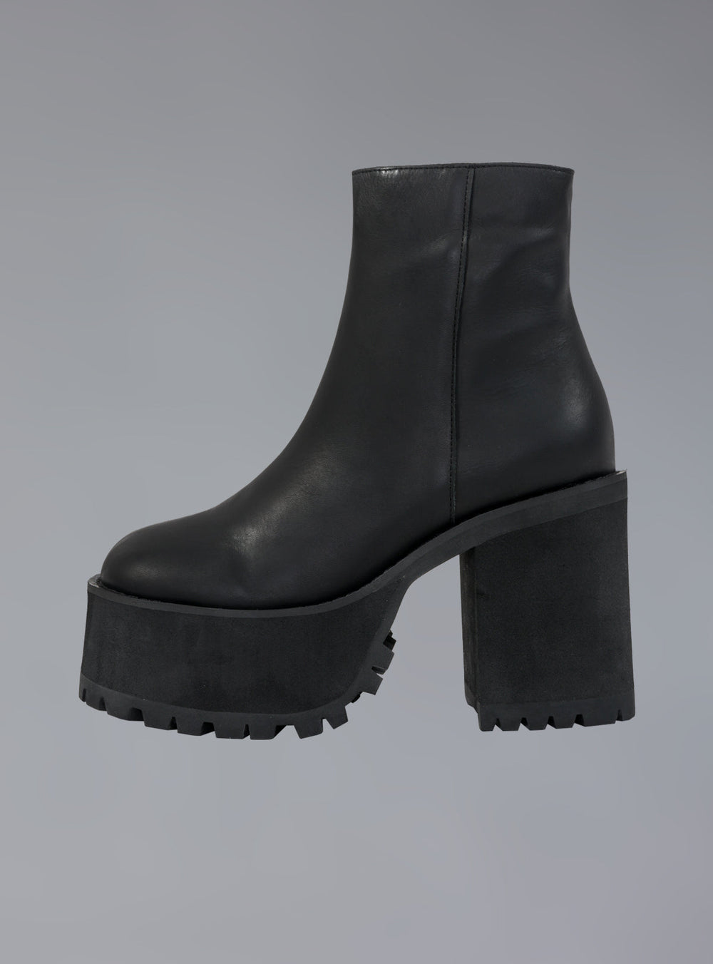 Platform Leather Ankle Boot With Heel UNIF