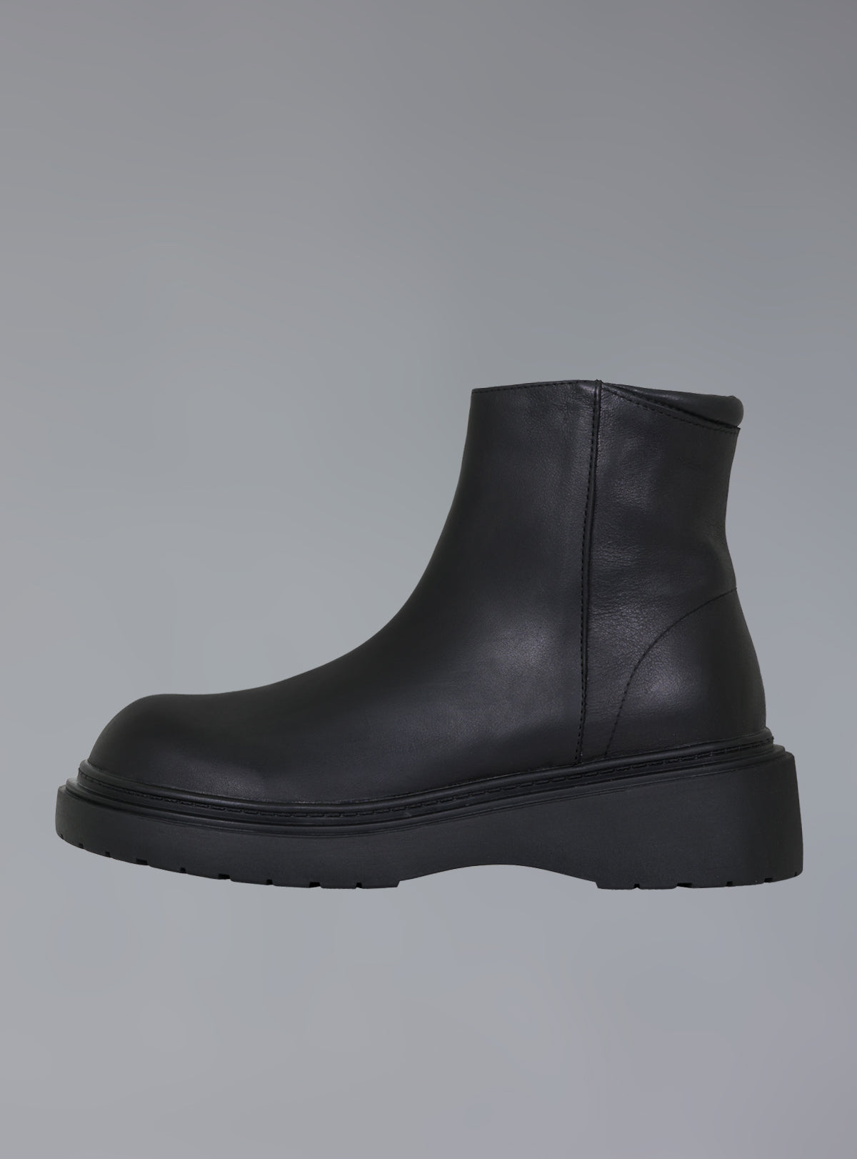 Zip-Up Leather Ankle Boot UNIF