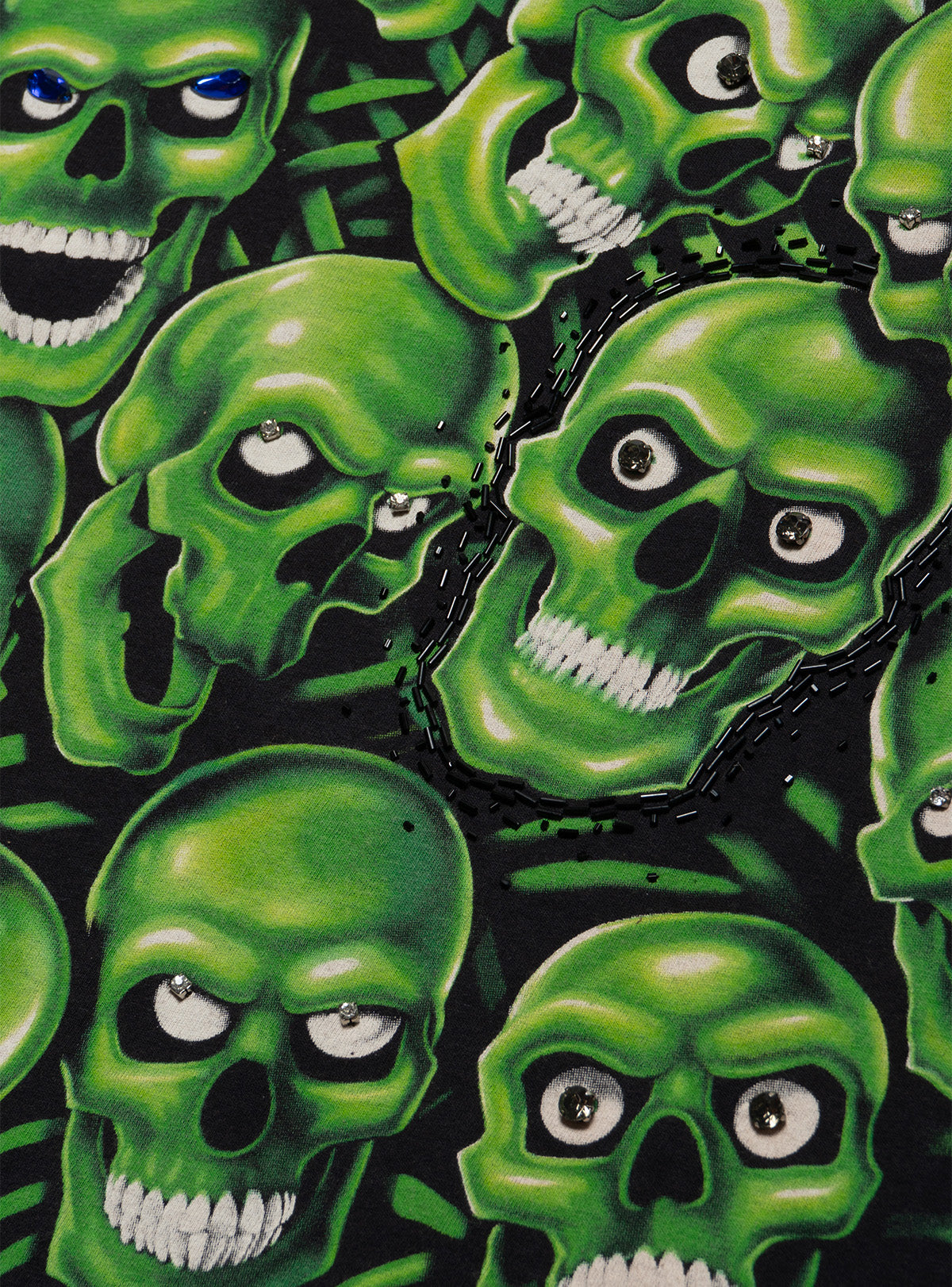 Vintage Liquid Blue Skulls Sleeveless Tee