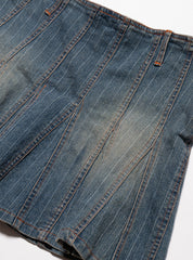 Vintage Starwear Y2K Denim Pinstriped Miniskirt