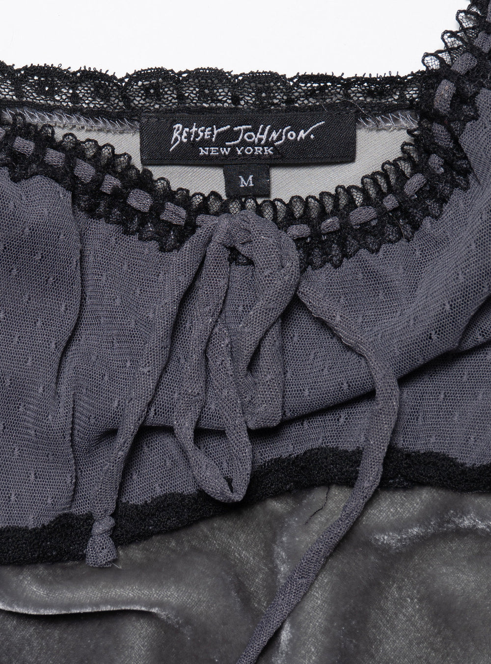 Vintage Betsy Johnson Velvet Gray Long Dress
