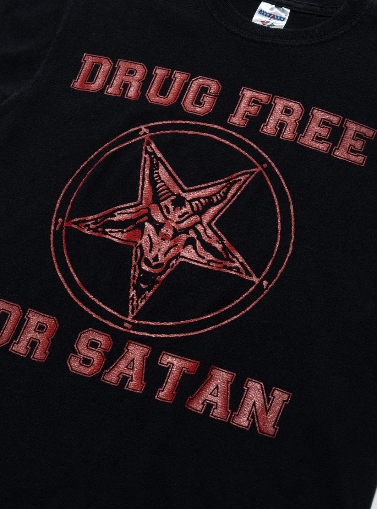 Vintage Drug Free For Satan Tee