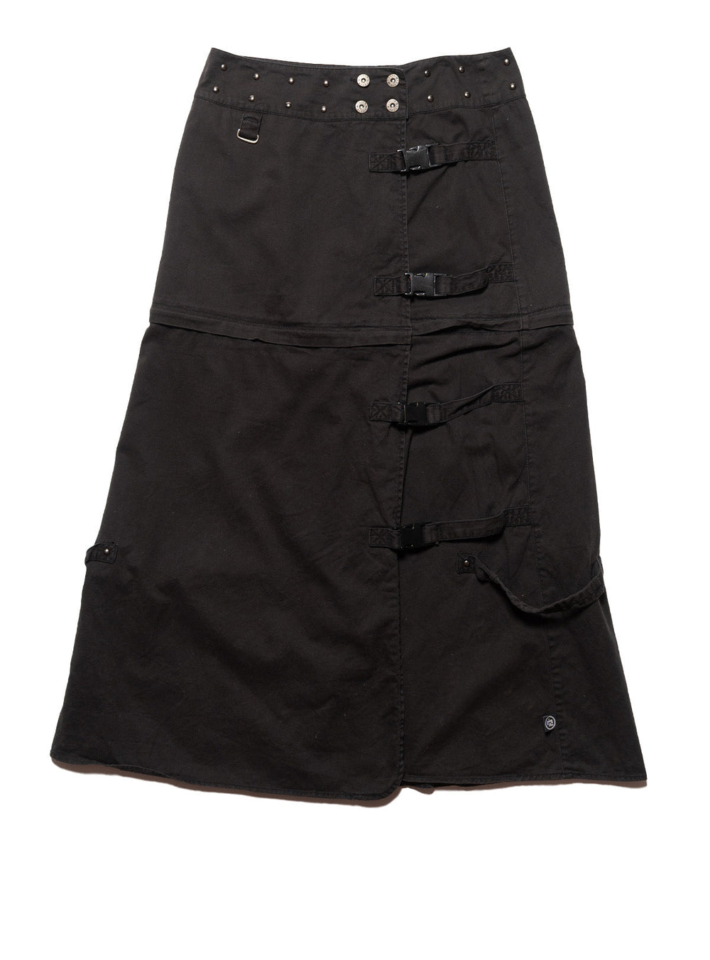 Vintage Y2k Goth Illig Black Convertible Skirt