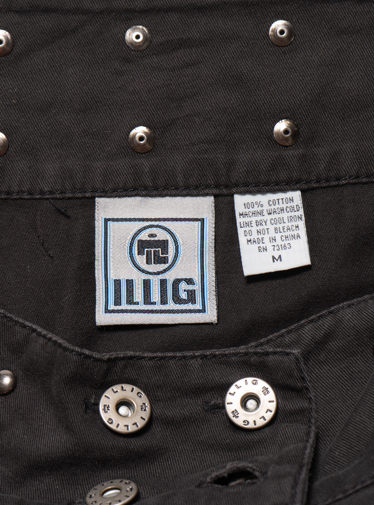 Vintage Y2k Goth Illig Black Convertible Skirt