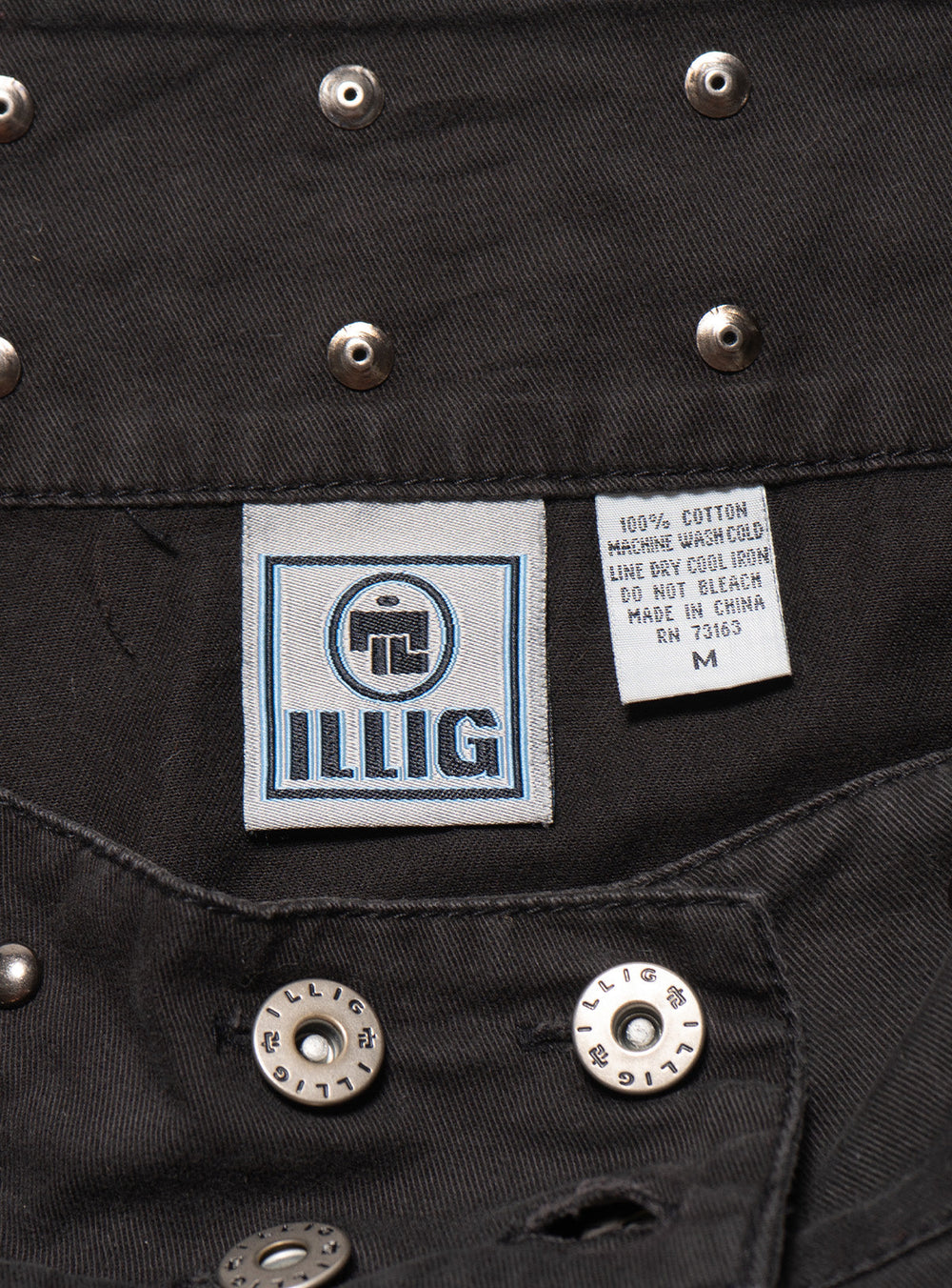 Vintage Y2k Goth Illig Black Convertible Skirt