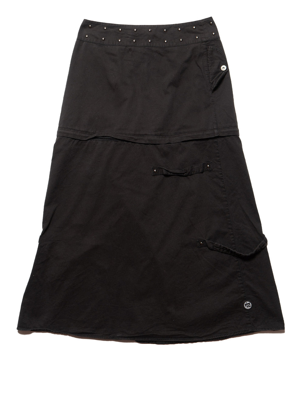 Vintage Y2k Goth Illig Black Convertible Skirt