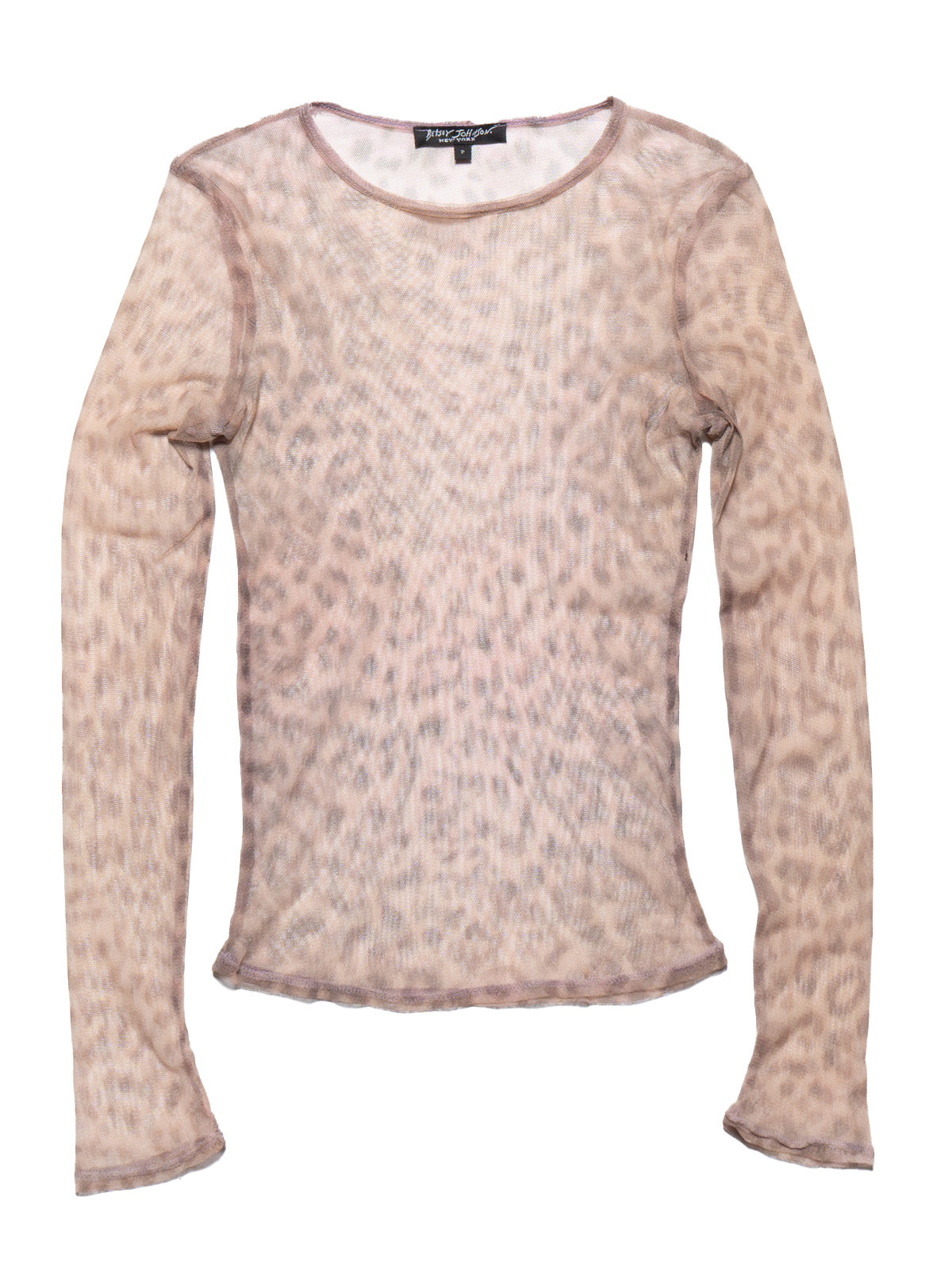 Vintage Betsy Johnson Cheetah Print Long Sleeve Top