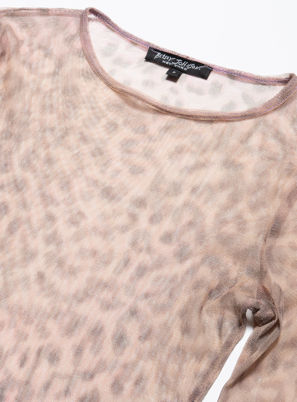 Vintage Betsy Johnson Cheetah Print Long Sleeve Top