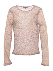 Vintage Betsy Johnson Cheetah Print Long Sleeve Top