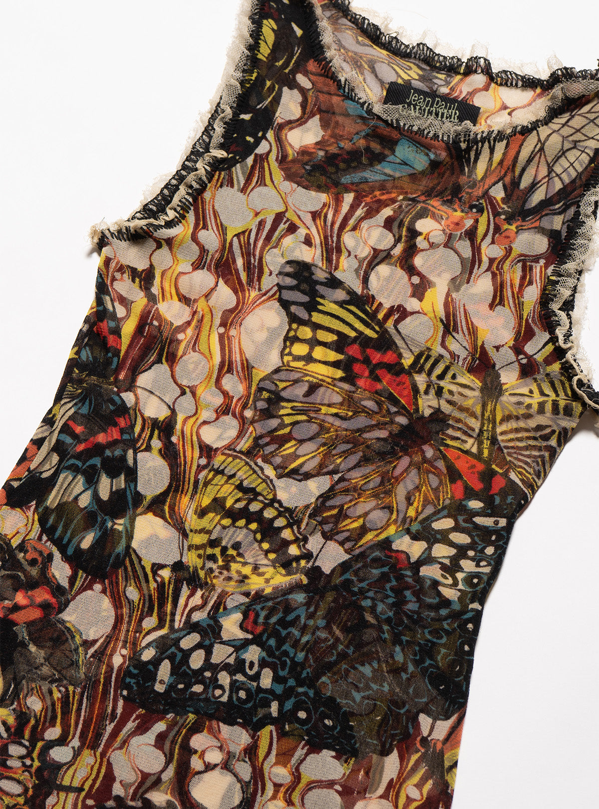 Vintage Jean Paul Gaultier Butterfly Mesh Tank