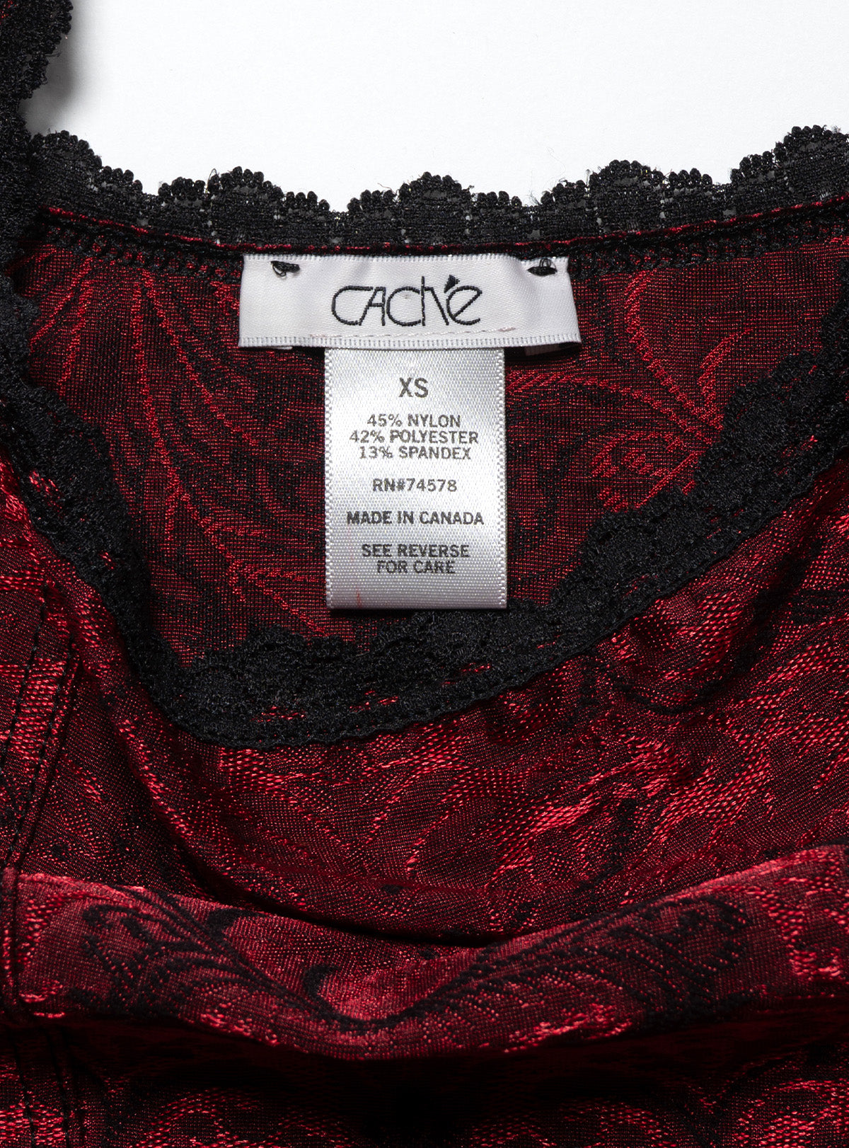 Vintage Caché Red Velvet top