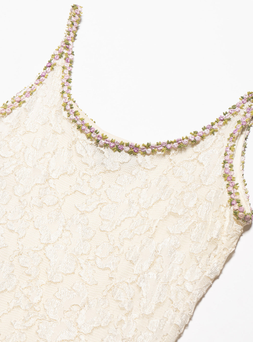 Vintage Betsy Johnson Cream Lace Mini Dress