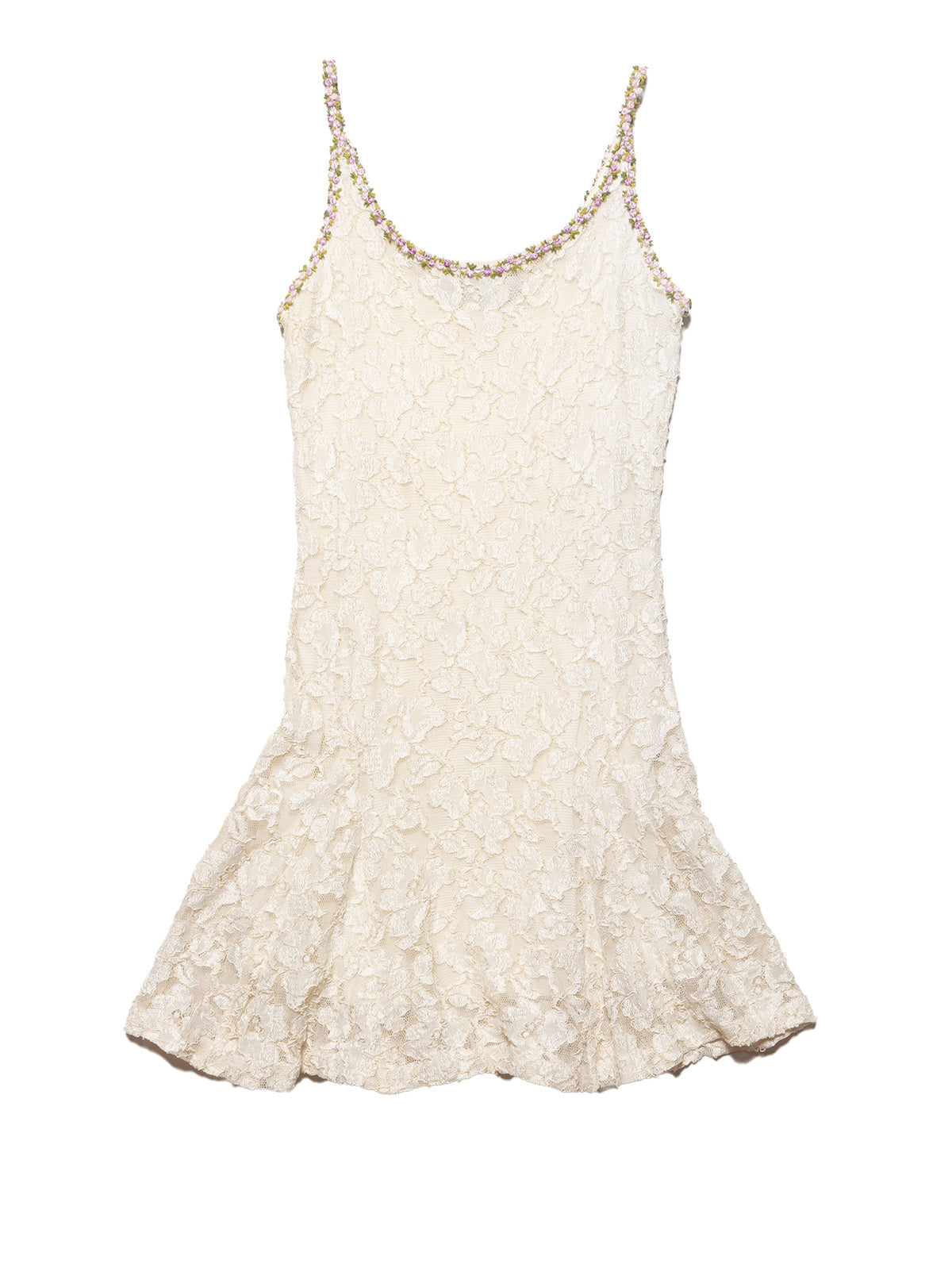 Vintage Betsy Johnson Cream Lace Mini Dress
