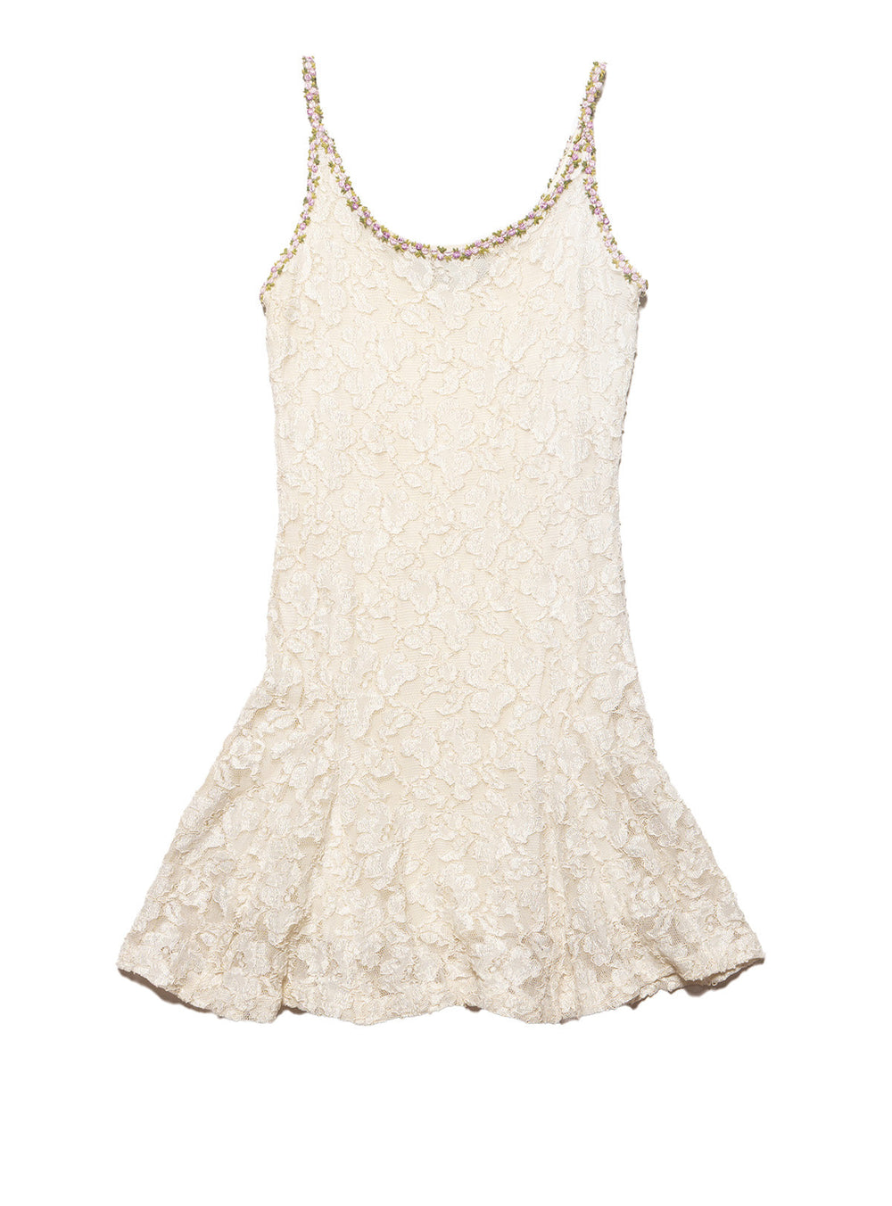 Vintage Betsy Johnson Cream Lace Mini Dress