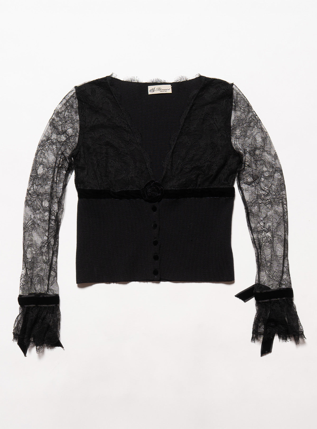 Vintage Blumarine Black lace Rose Sweater