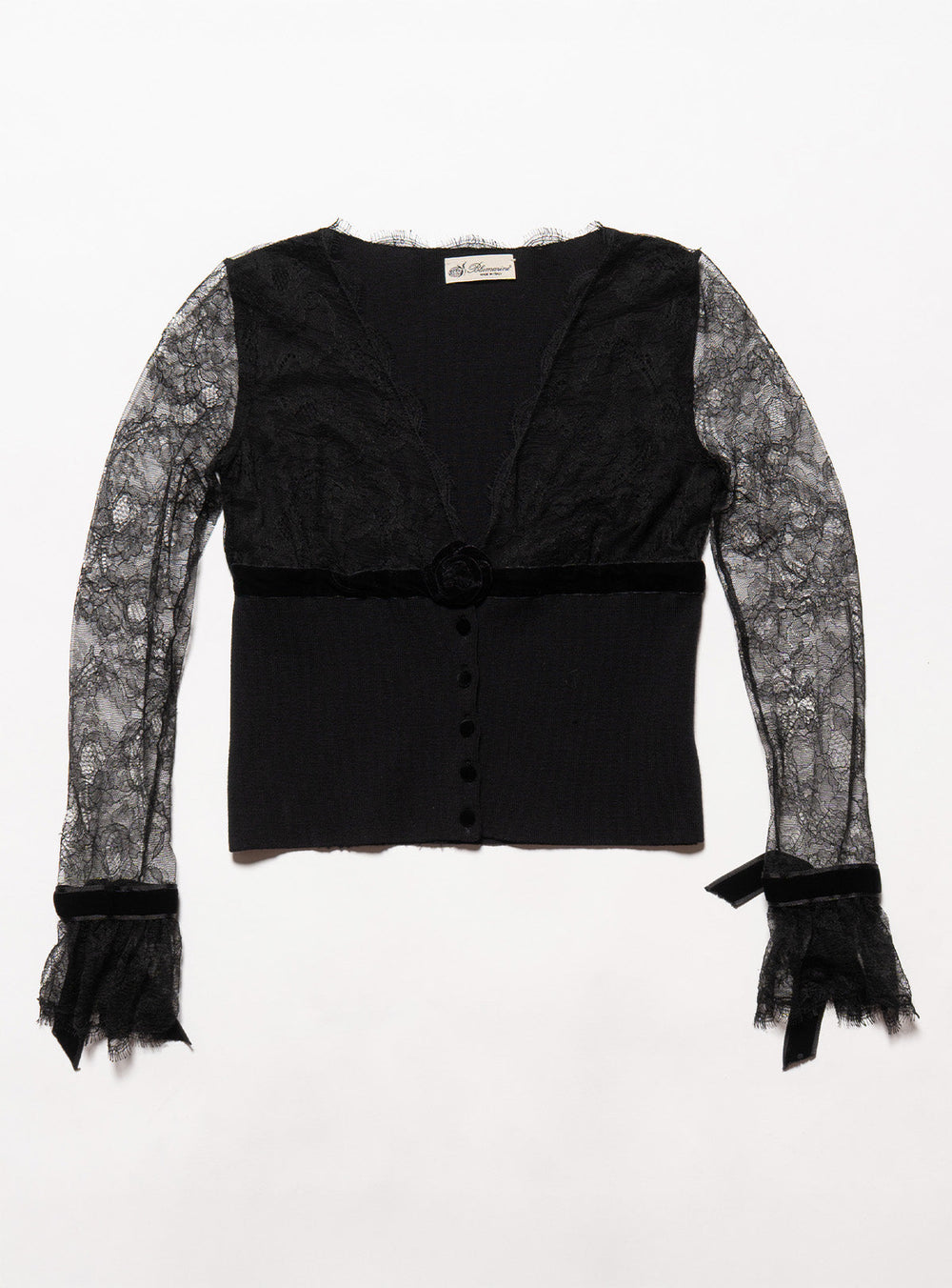 Vintage Blumarine Black lace Rose Sweater