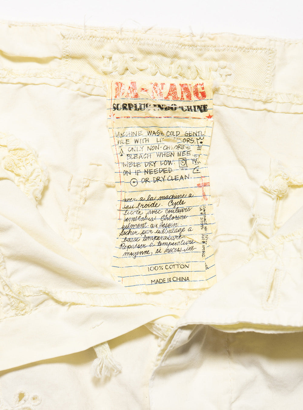 Vintage DA-NANG Yellow Eyelet Skirt