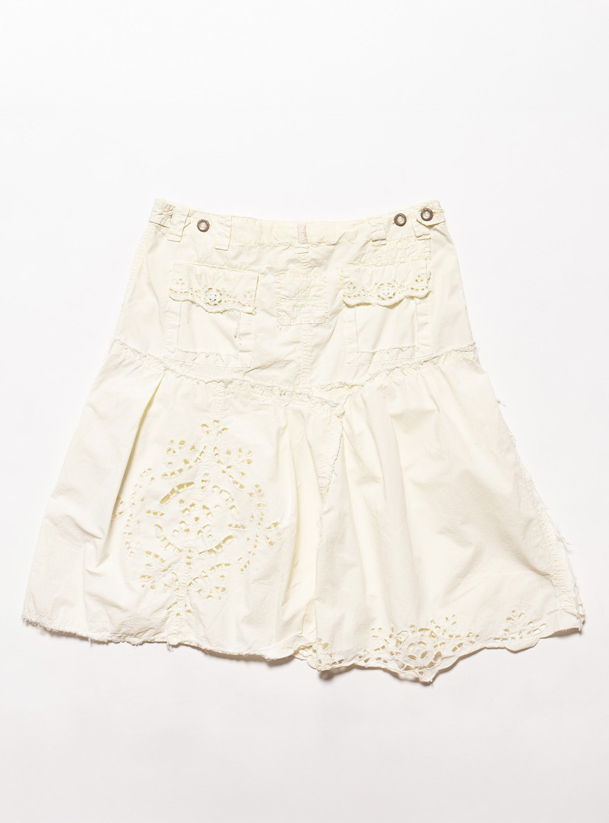 Vintage DA-NANG Yellow Eyelet Skirt