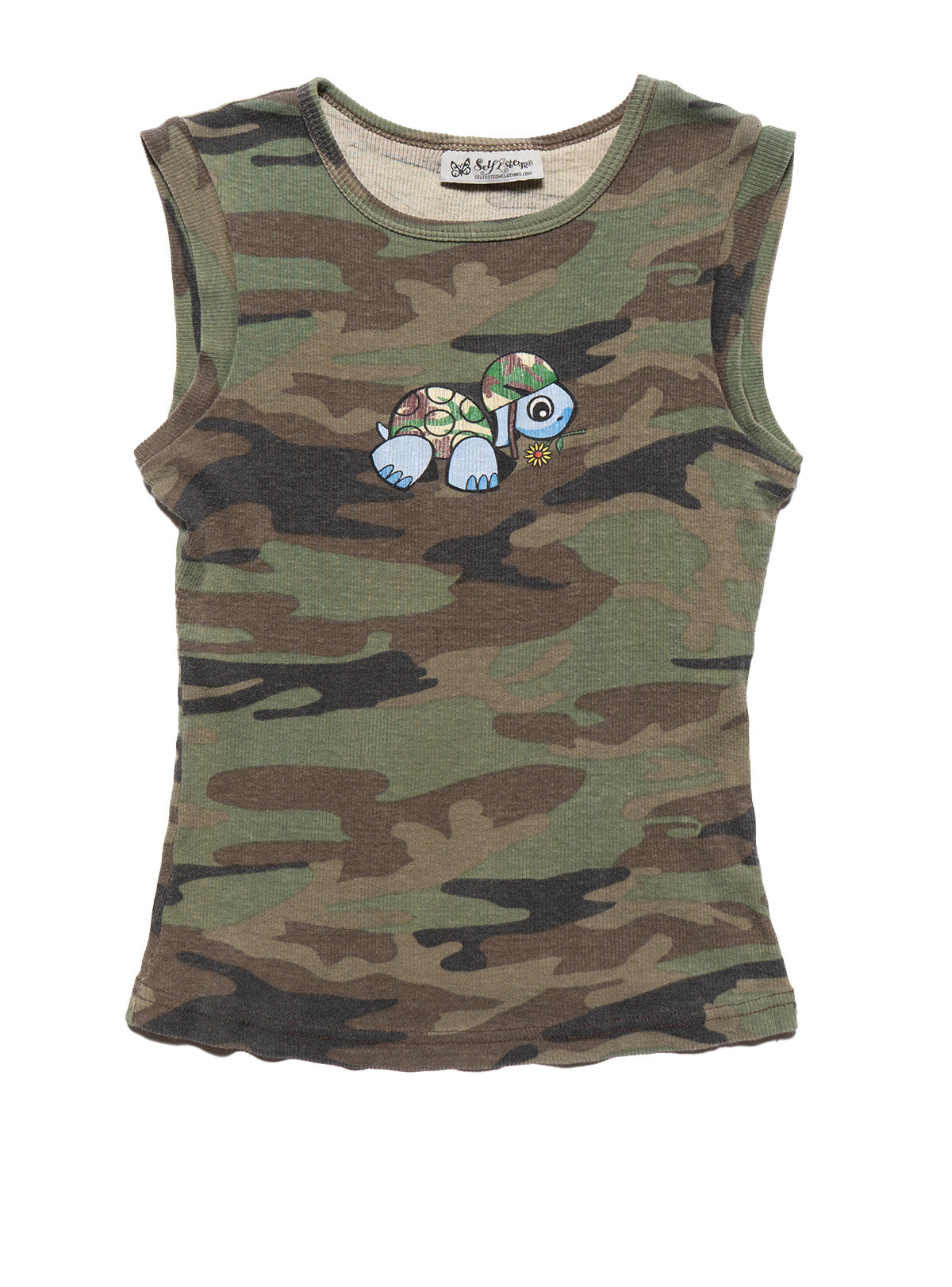 Vintage Self Esteem Camo Turtle Tank